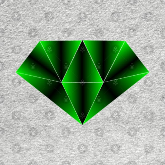 Green geometric diamond by SAMUEL FORMAS